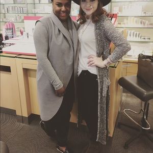 Long grey cardigan